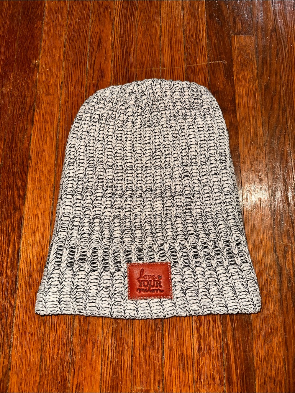 Women’s Love Your Melon Heather Gray Beanie with Brown Patch
